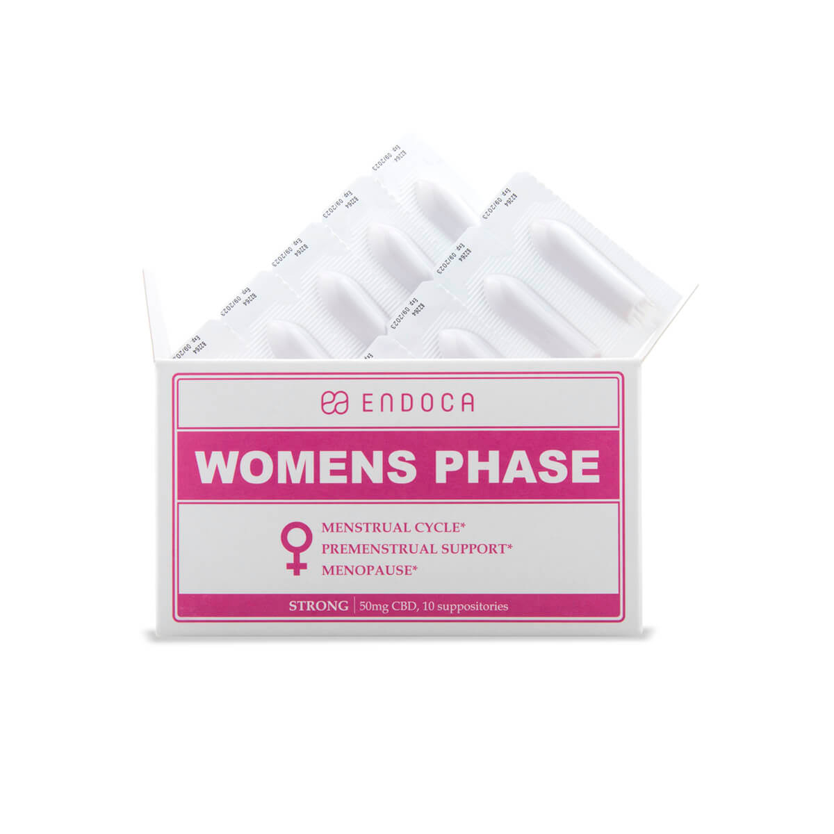 Endoca, Womens CBD Suppositories 50mg Strong, Full Spectrum, 10ct, 500mg CBD