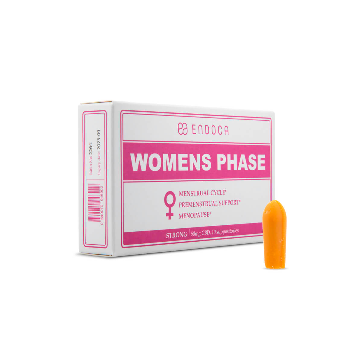 Endoca, Womens CBD Suppositories 50mg Strong, Full Spectrum, 10ct, 500mg CBD