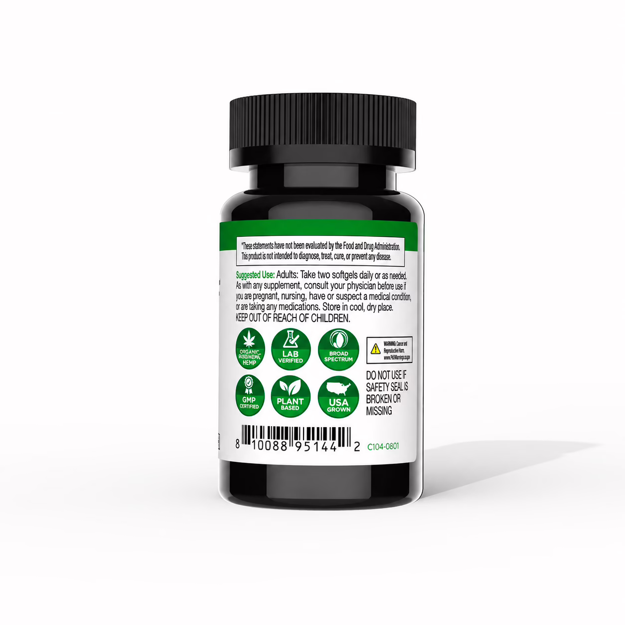 NuLeaf Naturals, CBD Softgels, Broad Spectrum THC-Free, 60ct, 900mg CBD