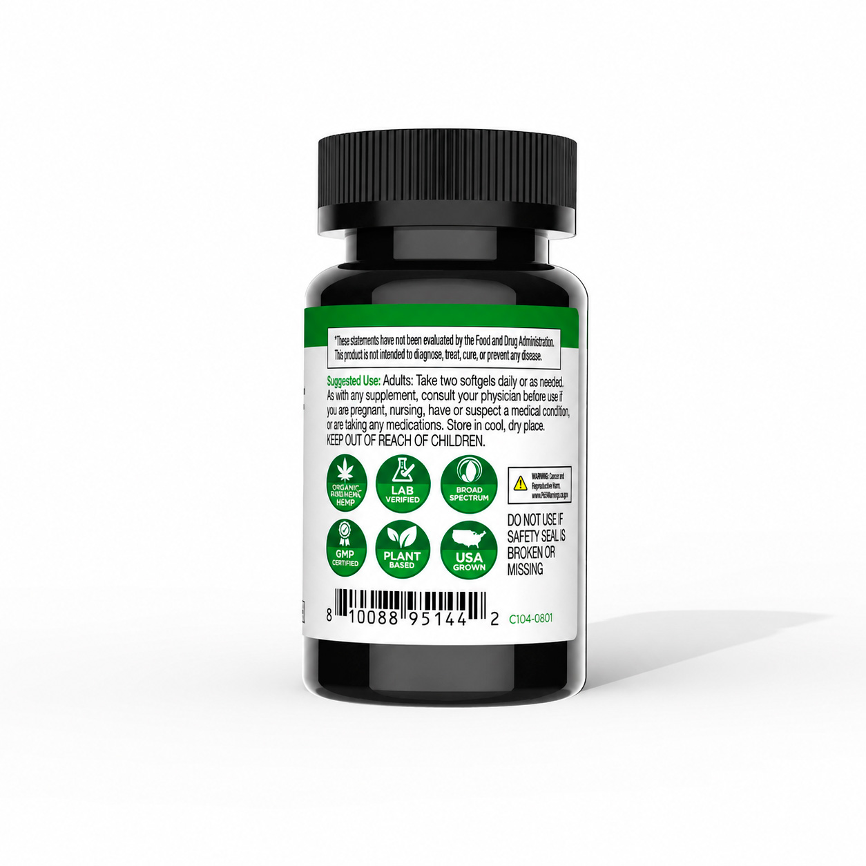NuLeaf Naturals, CBD Softgels, Broad Spectrum THC-Free, 60ct, 900mg CBD
