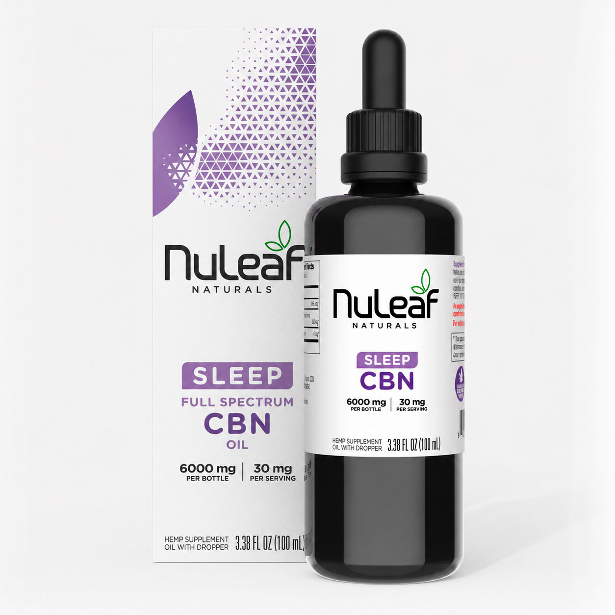 NuLeaf Naturals, CBN Oil, Full Spectrum, 3.38fl oz, 6000mg CBN
