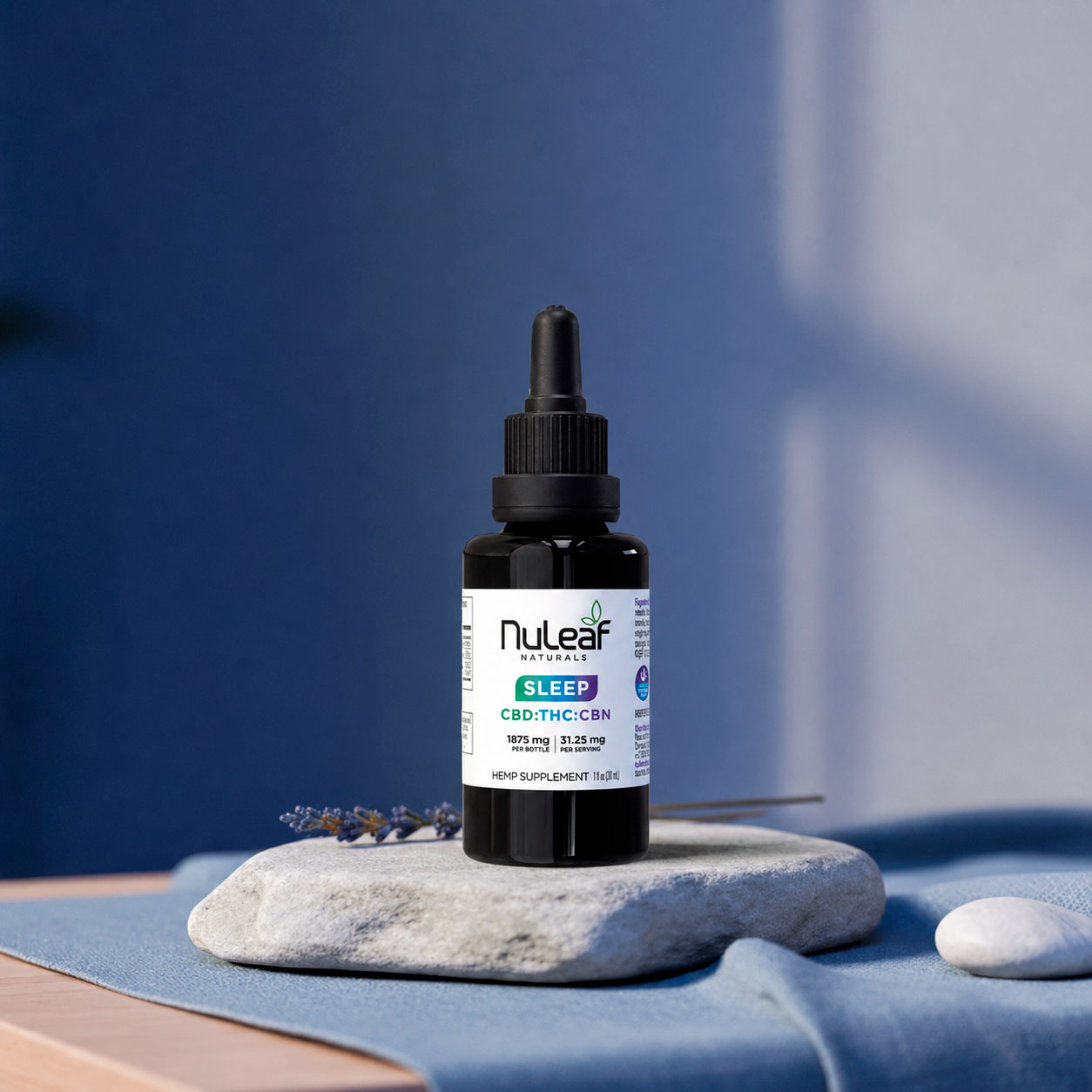 NuLeaf Naturals, Sleep THC+CBN+CBD Oil, Full Spectrum, 1fl oz, 75mg THC + 300mg CBN + 1500mg CBD