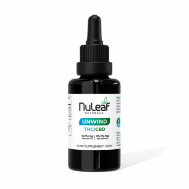 NuLeaf Naturals, Unwind THC:CBD Oil, Full Spectrum, 1fl oz, 75mg THC + 1500mg CBD