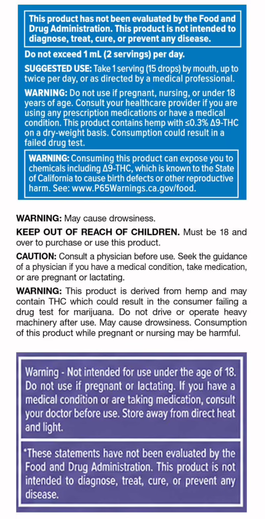 Other Warnings on Product Labels