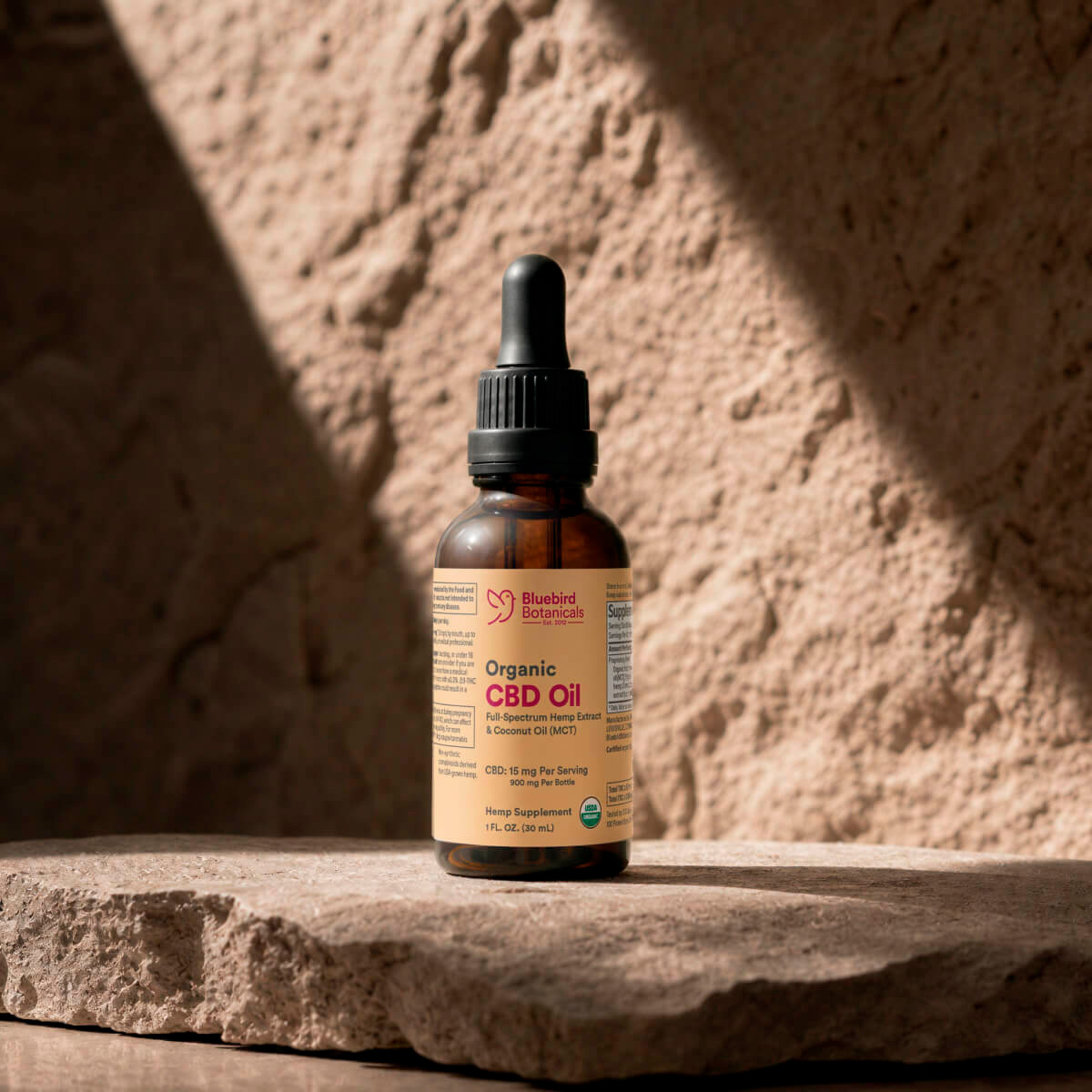 Bluebird Botanicals, Organic CBD Oil, Full Spectrum, 1fl oz, 900mg CBD