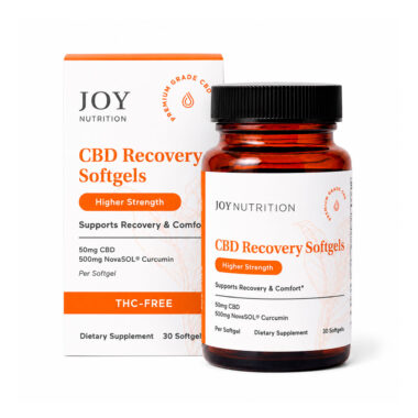 Joy Organics, CBD Softgels with Curcumin, Broad Spectrum THC-Free, 30ct, 1500mg CBD