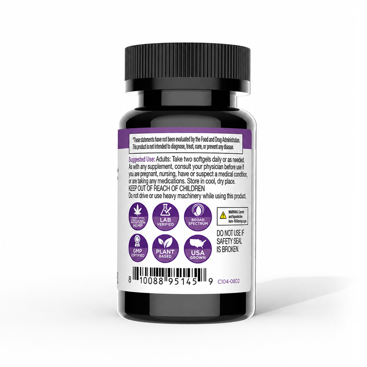NuLeaf Naturals, CBN Softgels, Broad Spectrum THC-Free, 60ct, 900mg CBN
