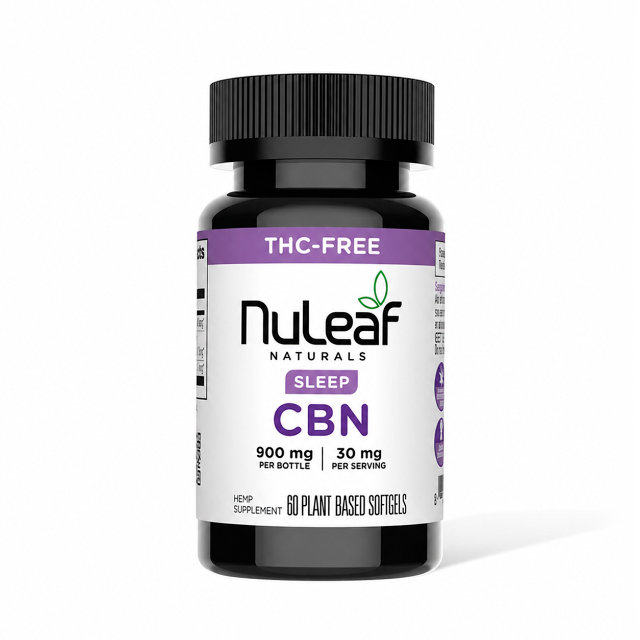 NuLeaf Naturals, CBN Softgels, Broad Spectrum THC-Free, 60ct, 900mg CBN NuLeaf Naturals, CBN Softgels, Broad Spectrum THC-Free, 60ct, 900mg CBN