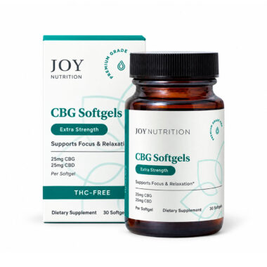 Joy Organics, CBG Softgels, Broad Spectrum THC-Free, 30ct, 750mg CBG + 750mg CBD