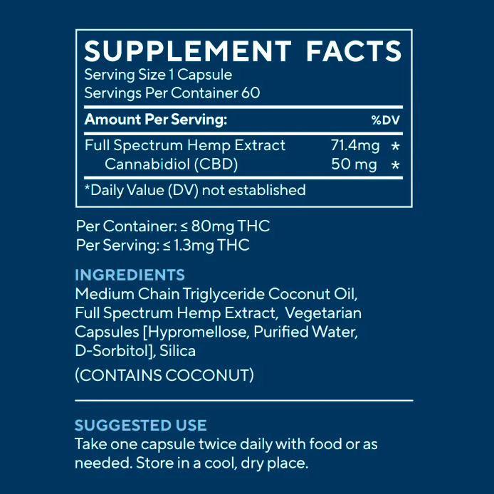 Elixinol, Everyday Balance Extra Strength CBD Capsules, Full Spectrum, 60ct, 3000mg CBD