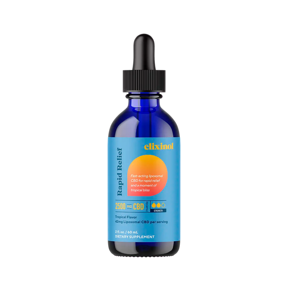 Elixinol, Rapid Relief CBD Liposome, Full Spectrum, 2fl oz, 2500mg CBD