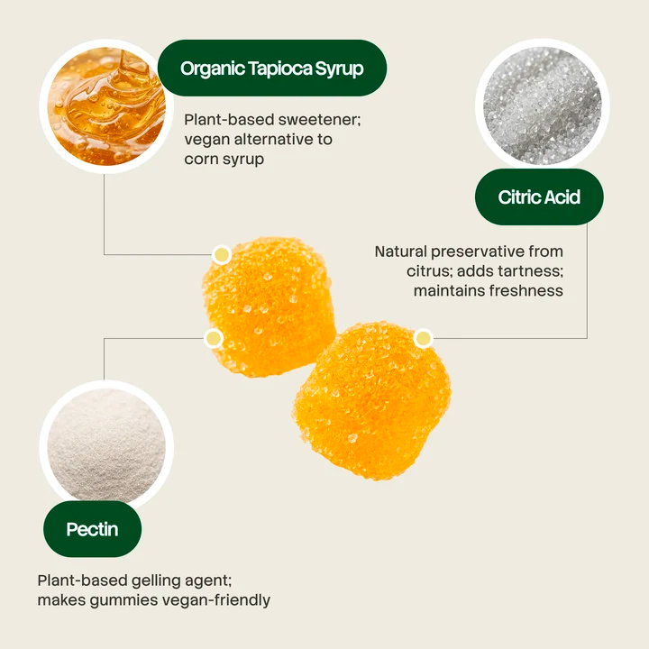 Nuleaf Naturals, CBN, CBD Gummies, Sour Citrus, Broad Spectrum THC-Free, 60ct, 300mg CBN + 600mg CBD